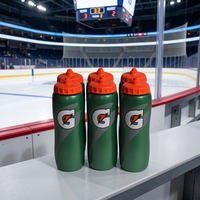 Bouteille de sport Gatorade personnalisée de 1000 ml (32 oz) à compression souple pour le stockage d'eau potable en extérieur, compatible eau bouillante