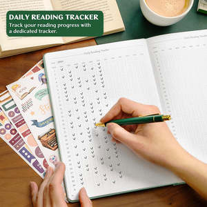 Jurnal Bacaan A5 Kustom Sampul Kulit Mint Buku Catatan Kertas Hardcover dengan Jilid Jahit - Product Image 5