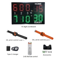 Tablero de puntuación electrónico programable para pista de tenis profesional, marcador de Pádel Digital Led con control de reloj de pulsera