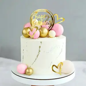 66 כדורי קישוט עוגה כדורי עוגה אפיית קצף לקישוט מסיבת יום הולדת סיום יום נישואין