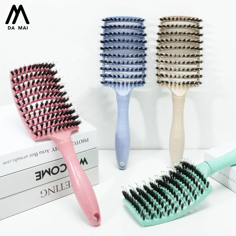 Nuovo arrivato plastica rosa blu verde nero groviglio spazzola per capelli ventilato otto file polpo spazzola per capelli districante per le donne