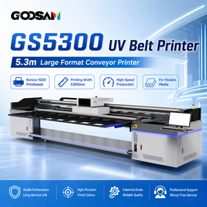 5.3m UV Hybrid <b>Printer</b> Flatbed Roll to Roll Belt I3200 Leather Wallpaper Banner <b>Vinyl</b> PVC Industrial Printing Machine - Product Image 1