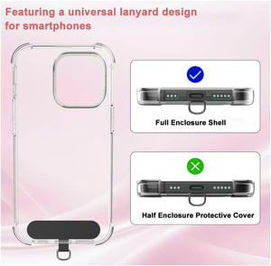 Fashion 2 1 Phone Lanyard Nylon Braid <strong>Shielding</strong> Pd60w Type-<strong>C</strong> 8PIN Zinc Alloy Lock Halter Neck Wrist Mobile Phone Accessories - Product Image 3