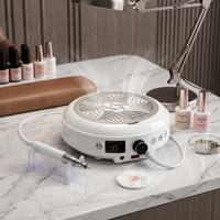 Aspirateur de poussière pour ongles sans fil 2-en-1 de bureau, puissant 85W, avec ventilateur et nettoyeur pour manucure