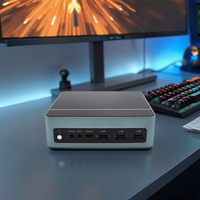 Computadora Intel Core Ultra 5 125U Ultra 7 155U con 16 GB de Memoria DDR5 y 512 GB de SSD NVME, Host de Escritorio para Oficina, Mini PC para Señalización Digital