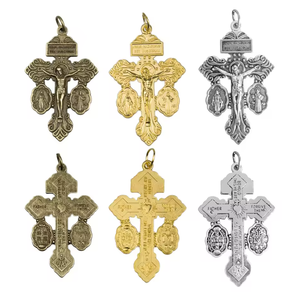 All'ingrosso accessori per gioielli religiosi di San Beneditto medaglia di perdono ciondolo croce in lega di zinco regalo artigianale per gli uomini delle donne - Product Image 1