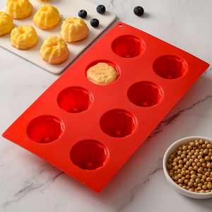 Durable 8-Cavity <b>Silicone</b> Muffin Pan Cupcake Pans Non-stick <b>Baking</b> Pan Cake Mold Tray for <b>Baking</b> - Product Image 6