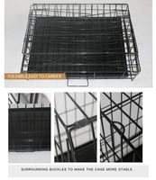 Cage pour chien en métal de haute qualité Cage pour chien en pente métallique Caisse pour animaux de compagnie pliable pour voyage en voiture facile Petits animaux Hotsale Enclosure Box Packing