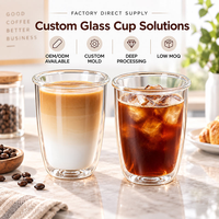 Nouvelle Tasse à Boire en Verre Classique, en Borosilicate, 400 ml, Transparente, pour Café, Boissons Froides et Eau