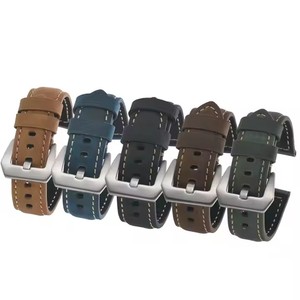 สายนาฬิกาหนังแบบอิตาลีเครซี่ฮอร์ส20 22มม. สายนาฬิกาหนังแบบปลดออกได้อย่างรวดเร็วสำหรับ S3เกียร์ของ SAM Sung/4หัว-Wei GT - Product Image 3