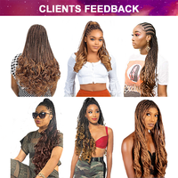 Nouvel arrivage Julianna : Extensions de cheveux synthétiques à tresser au crochet, boucles françaises spirales 6X, 300g, pack de présentation, ondulations lâches afro