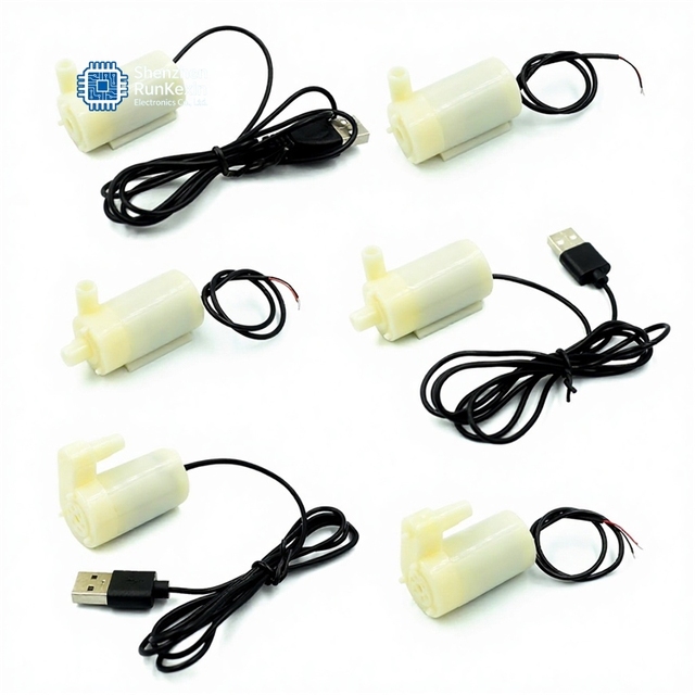 Mute Submersible Mini Micro Water Pump DC 3V/5V for Computer Water Cooling Powered by Phone Charger or USB