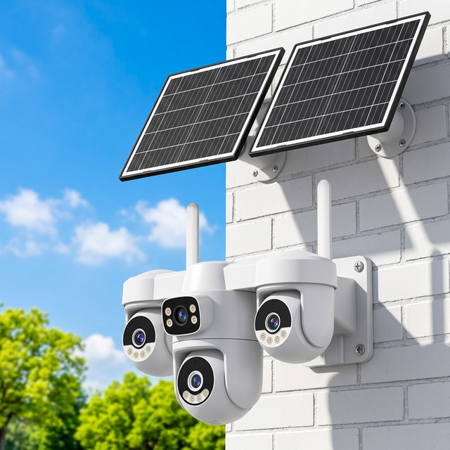 AW623FR Quad Lens IP Camera Smart Surveillance Camera with AI Human Tracking Two Way Audio Alarm and Remote Monitoring