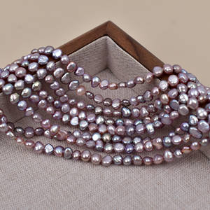 Perlas de Agua Dulce Naturales de Color Morado Demonio, de 4-5 mm, con Luz Intensa y Dispersión de Luz en Ambos Lados, para Joyería DIY, Perlas Sueltas - Product Image 2