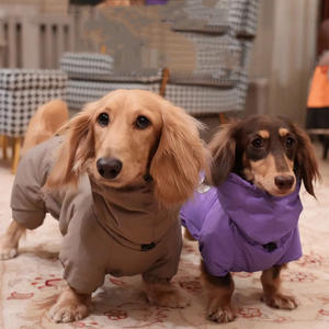 Manteau chaud de teckel en polyester à col haut d'hiver écologique résistant au froid Yorkshire Terrier pour petits chiens moyens - Product Image 3