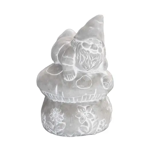 George Super Besar The Polyresin Garden Gnome dan Jamur Set-Cat Keramik Anda Sendiri