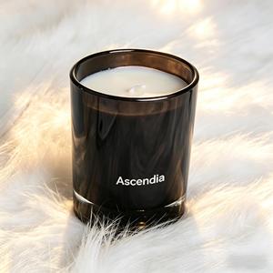 Bougie parfumée en cire de soja Ascendia dans un bocal en verre, design minimaliste, aromathérapie florale et végétale, décoration d'intérieur, durée de combustion de 40 à 60 heures - Product Image 1