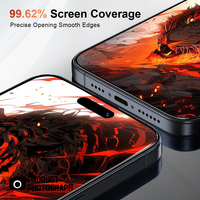 Protection d'écran en verre trempé incurvé HD 3D 300C, anti-rayures, anti-poussière, anti-espion, 0,55 mm, pour iPhone 17 16 Pro Max (vente en gros)
