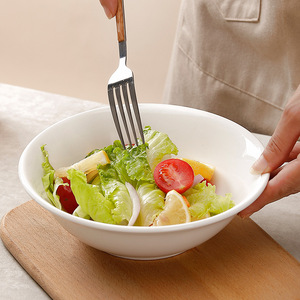Bol à soupe en céramique <span class=keywords><strong>blanc</strong></span> pur, résistant au <span class=keywords><strong>micro</strong></span>-ondes, épaissi, anti-brûlure, design moderne et minimaliste, pour usage hôtelier <span class=keywords><strong>LG</strong></span> - Product Image 3