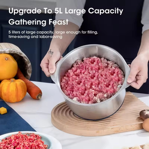 เครื่องบดเนื้อไฟฟ้า 5 ลิตร รุ่นใหม่ เครื่องบดอาหาร สแตนเลสอเนกประสงค์ เครื่องหั่นผัก เครื่องสับอาหาร เครื่องใช้ในครัว - Product Image 4