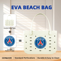 Sac fourre-tout de plage en EVA haut de gamme, imperméable, léger, couleur unie, avec chaînes, écologique, en caoutchouc, vente en gros