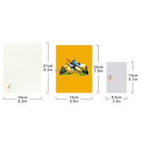 Cartes de remerciement personnalisées en feuille d'or de luxe pour les petites entreprises avec logo, enveloppes, commande en gros écologique A6 taille 5x7 pouces