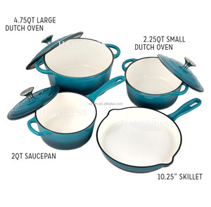 Ensemble de casseroles multifonctionnel <span class=keywords><strong>et</strong></span> facile à nettoyer, casseroles <span class=keywords><strong>et</strong></span> marmites à <span class=keywords><strong>soupe</strong></span>, ustensiles de cuisine, ensemble de casseroles en fonte émaillée - Product Image 4