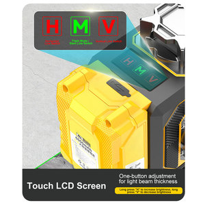 360° Self Leveling LD <b>Laser</b> <b>Level</b> 2/3/5/12/16 Lines Green Red Beam Digital Display Wall Floor Measuring Tool Aluminum Base OEM - Product Image 6