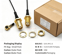 Câble d'antenne Aurora Yu SMA femelle vers UFL en cuivre toronné RG1.13, assemblage de câble de raccordement RF DC-4GHz avec écrou et rondelle