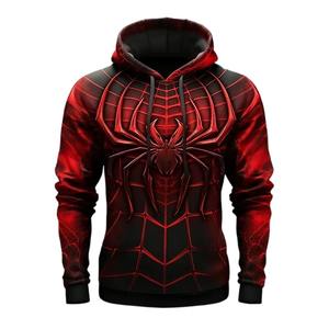 Felpa con cappuccio Casual da uomo all'ingrosso Fitspi da uomo con stampa ragno 3d primavera autunno abbigliamento oversize felpa con cappuccio - Product Image 1