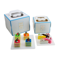 Boîtes d'emballage alimentaire à faible MOQ pour gâteaux, macarons, pâtisseries, muffins, shortbread, cupcakes, biscuits, et tartelettes aux œufs avec fenêtre
