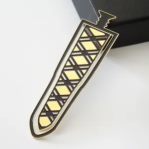 Custom Metal Brass Gold Plating Black Color Weapon Anciet Sword Shape Bookmark With Your Logo