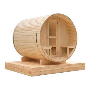 غرفة ساونا خارجية تقليدية من خشب الأرز الأحمر لـ 4 أشخاص بسعر الجملة، حوض ساونا للبيع - Product Image 4