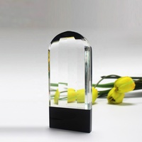 Plaque vierge personnalisée en cristal, artisanat en cristal, mini-trophées personnalisés, médailles en verre K9, trophée en cristal sablé avec logo OEM