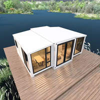 Casa Contenedor Plegable Cuadrada Moderna y Transpirable, Dormitorio Portátil Prefabricado, Vivienda Expandible, Tamaños de 20FT/40FT, 1 Año de Garantía