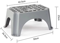 Marchepied empilable de grande taille en plastique gris pour caravanes et camping-cars stabilité améliorée résistance accessoires de camping-car