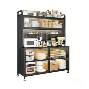<span class=keywords><strong>Mueble</strong></span> de Cocina Metálico, <span class=keywords><strong>Mueble</strong></span> de Despensa Estrecho con Encimera de Piedra, <span class=keywords><strong>Mueble</strong></span> <span class=keywords><strong>para</strong></span> <span class=keywords><strong>Horno</strong></span> Blanco - Product Image 3