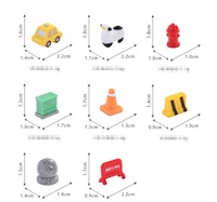 Figuras de Tráfico de Resina Realistas: Caja de Contador de Tráfico, Taxi, Cono de Tráfico, Lomo de Carretera, Camión de Basura, Camión de Bomberos, Camión Mezclador, Juguete Educativo de Seguridad