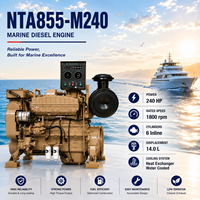 Mesin Diesel Laut SCDC Cums NTA855-M240 240HP 1800RPM Turbocharged 6 Silinder Berpendingin Air untuk Operasi Kapal Berjam-jam