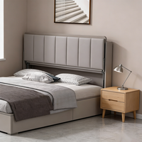 Lit Murphy moderne en acier pliable multifonctionnel sur mesure avec rangement intégré, lit mural convertible invisible