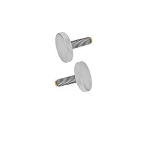 Vis à molette moletées de précision, finition argentée, corps en aluminium, pointes en laiton, acier inoxydable, ISO métrique 40mm - Product Image 5