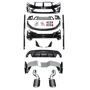 Комплект кузова переднего и заднего бампера для Civic 2016-2020, модернизированная модель FC450, комплект кузова