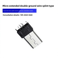 ZX ZX-401 Prise V8 Micro USB Mâle avec Double Pince de Terre Étendue, Câble de Données, Fiche 220V 3A 5 Bornes