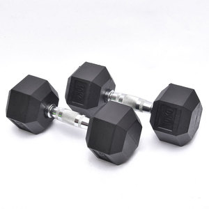 Haltères hexagonaux recouverts de caoutchouc PINJIAN, très vendus, pour la remise en forme, l'exercice à domicile, haltères en fonte solide - Product Image 5