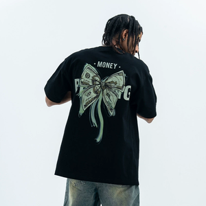 T-shirt personnalisé pour homme en coton lourd surdimensionné de luxe de haute qualité - Product Image 3