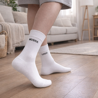 Chaussettes en coton tricoté respirantes de haute qualité unisexes Mushafier, logo amusant personnalisé, design sportif, séchage rapide pour l'automne