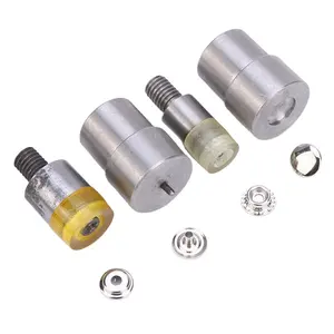 Moldes de pressão, ferramentas de instalação de botão de pressão, moldes de reparo de costura, haste de metal de 10mm 15mm 12.5mm