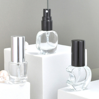 Flacon pulvérisateur de parfum en verre transparent avec logo personnalisé, forme de pomme ronde, avec bouchon en aluminium, vide, rechargeable, mini flacon d'échantillon de parfum