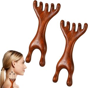 Peigne à dents larges en bois de santal rouge fait main pour masser le cuir chevelu, pliable, pour la maison, les voyages et l'utilisation en salon - Product Image 1