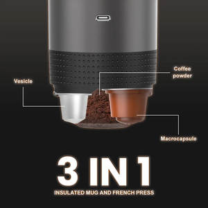 Factory Sales 3-in-1 Function Wireless Rechargeable Handheld <strong>Coffee</strong> Cup Heating Electric Espresso Machine <strong>Portable</strong> <strong>Coffee</strong> <strong>Maker</strong> - Product Image 2
